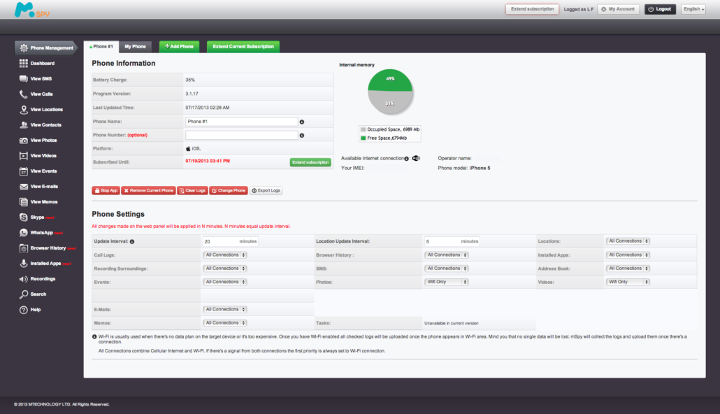 mSpy - Best monitoring app for Galaxy S26